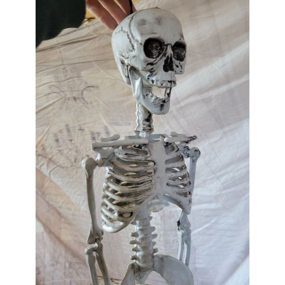 34" jointed skeleton Halloween prop hanging lawn decor home table - Picture 6 of 7